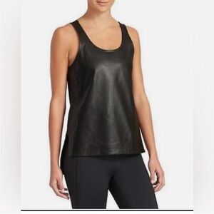 NWT Athleta x Derek Lam Leather Black Top Women’s Oversized Size Large